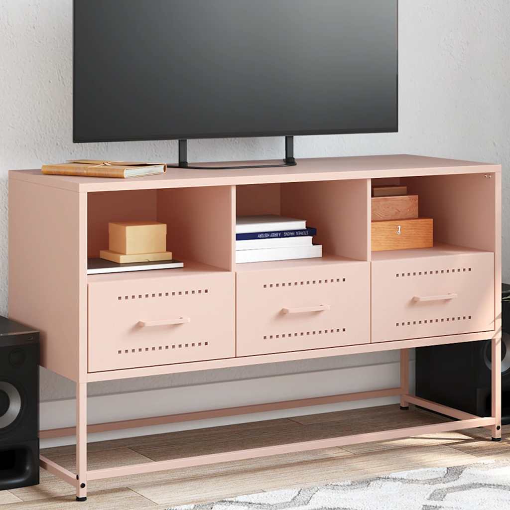 Mobile TV Rosa 100,5x39x60,5 cm in Acciaio