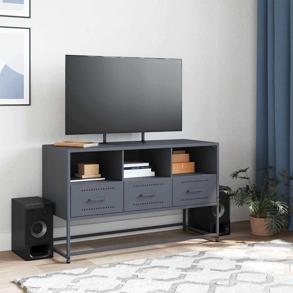 Mobile TV Antracite 100,5x39x60,5 cm in Acciaio