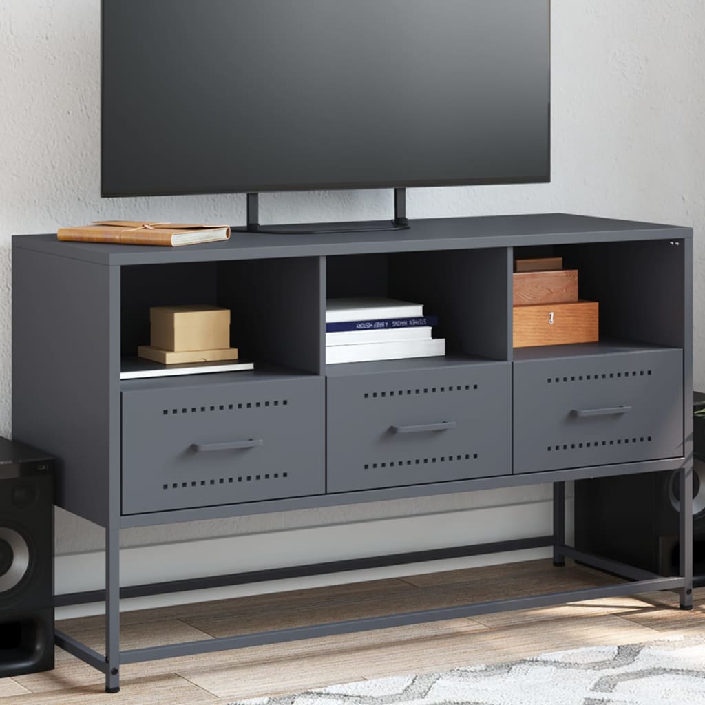 Mobile TV Antracite 100,5x39x60,5 cm in Acciaio