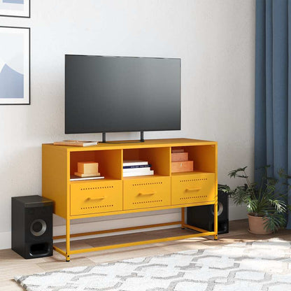 Mobile TV Giallo Senape 100,5x39x60,5 cm in Acciaio