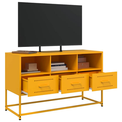 Mobile TV Giallo Senape 100,5x39x60,5 cm in Acciaio