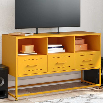 Mobile TV Giallo Senape 100,5x39x60,5 cm in Acciaio