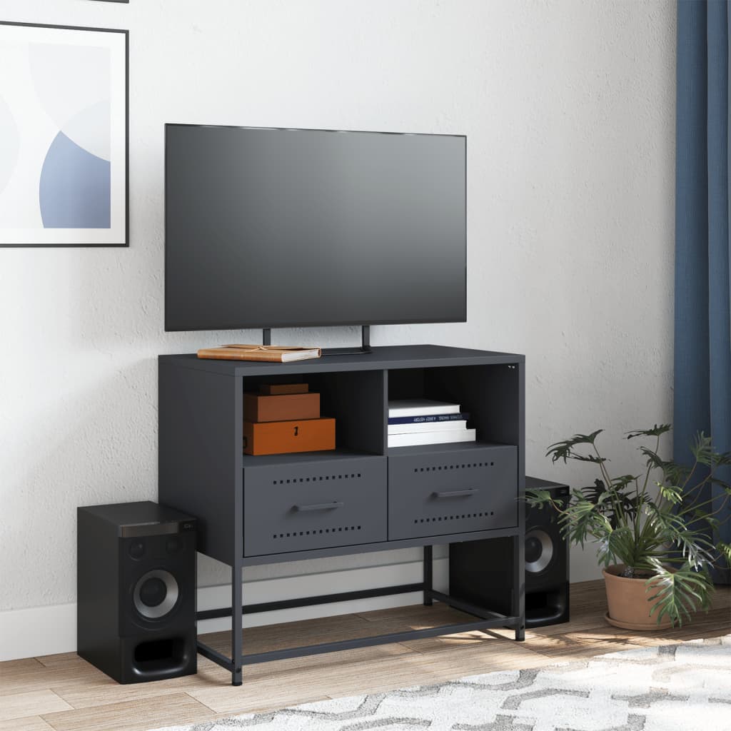 Mobile TV Antracite 68x39x60,5 cm in Acciaio