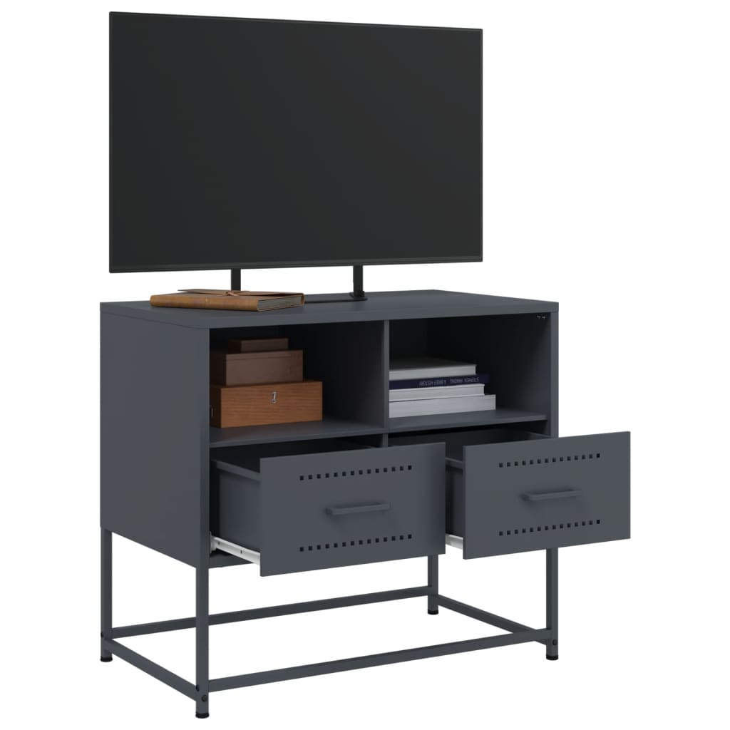 Mobile TV Antracite 68x39x60,5 cm in Acciaio