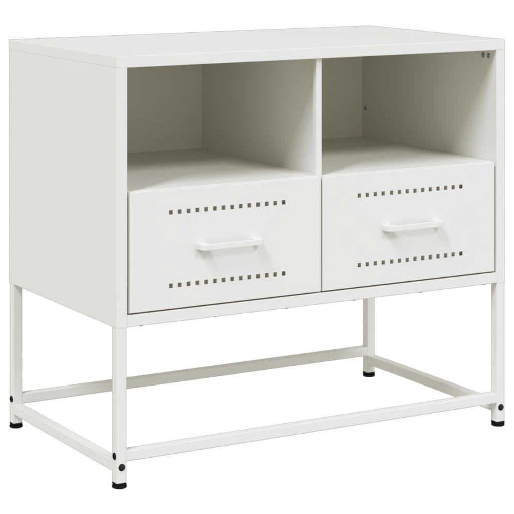 Mobile TV Bianco 68x39x60,5 cm in Acciaio