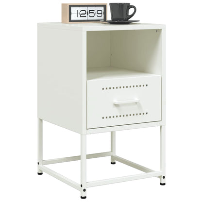 Comodino Bianco 36x39x60,5 cm in Acciaio