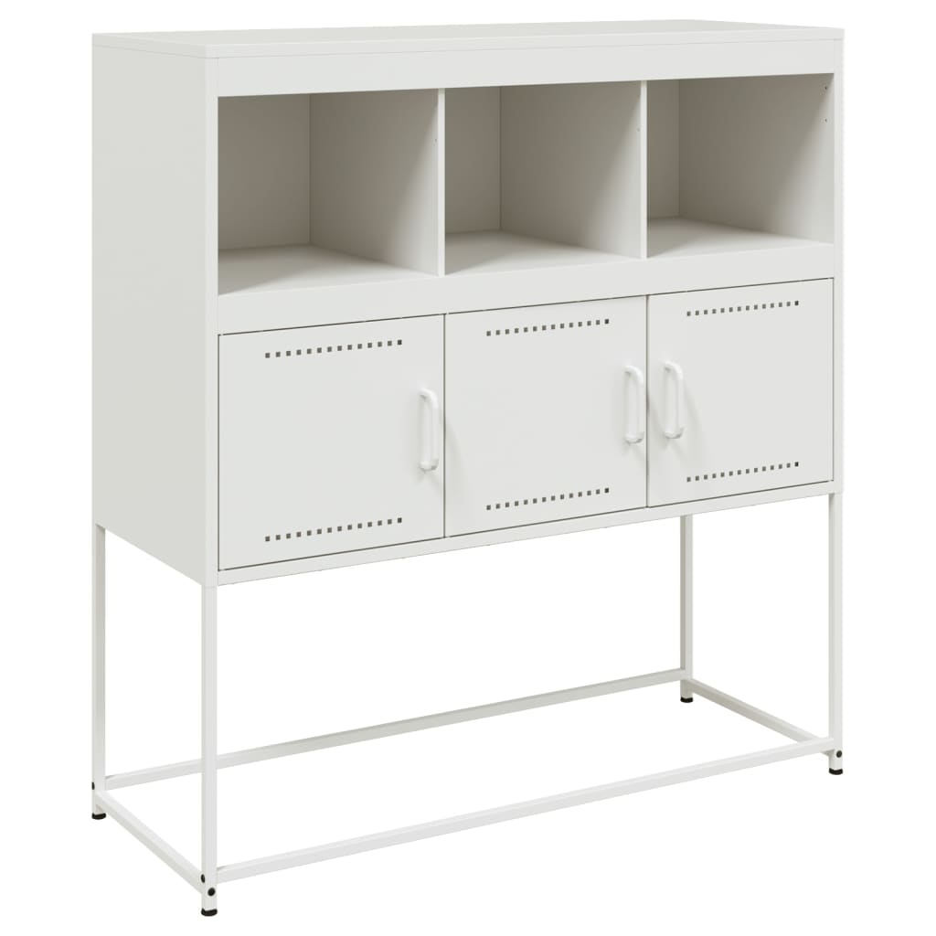 Credenza Bianca 100,5x39x107 cm in Acciaio