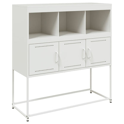 Credenza Bianca 100,5x39x107 cm in Acciaio