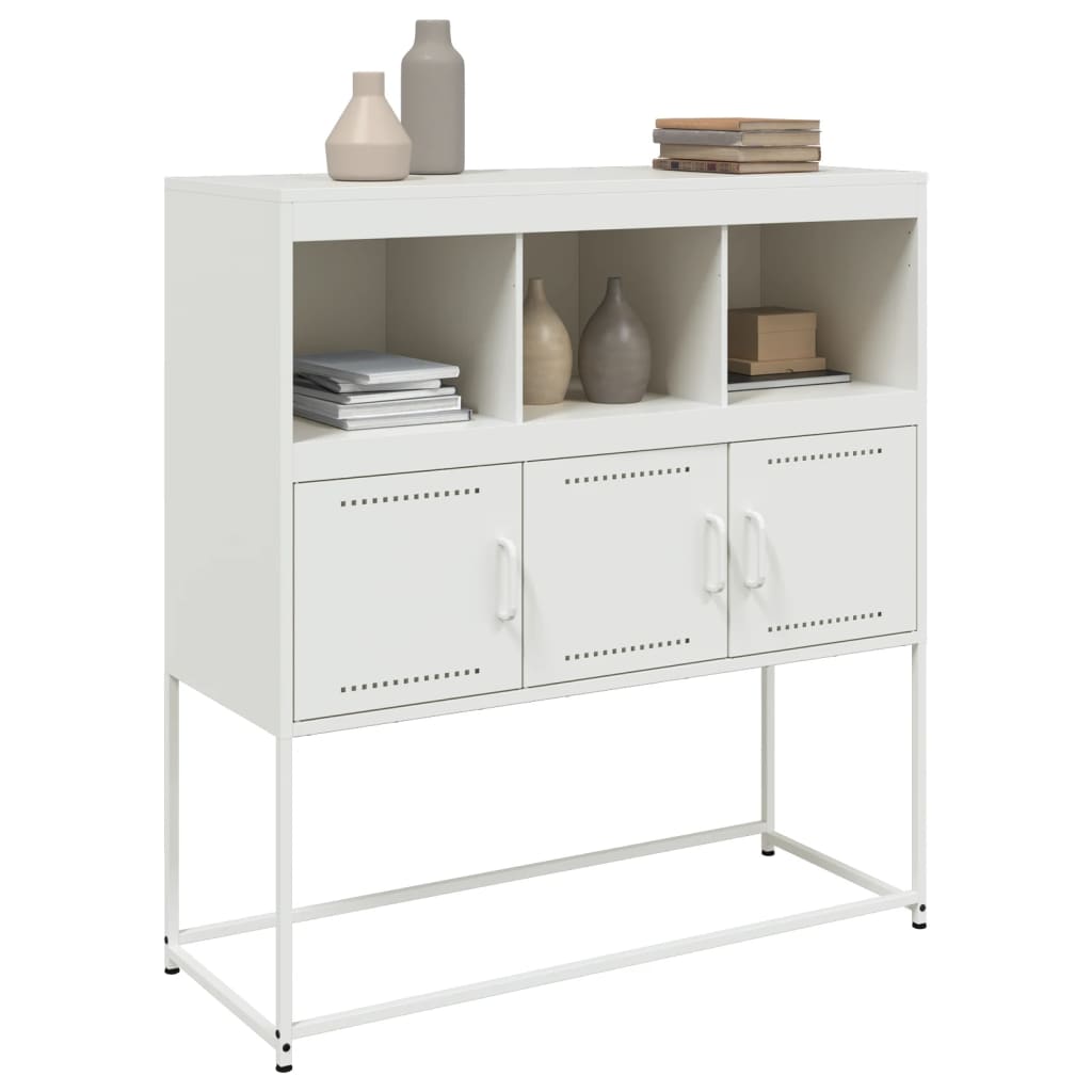 Credenza Bianca 100,5x39x107 cm in Acciaio