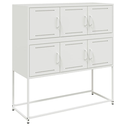 Credenza Bianca 100,5x39x107 cm in Acciaio