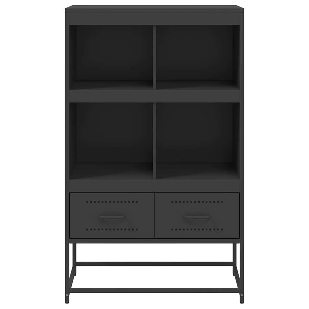 Credenza Nera 68x39x111,5 cm Acciaio