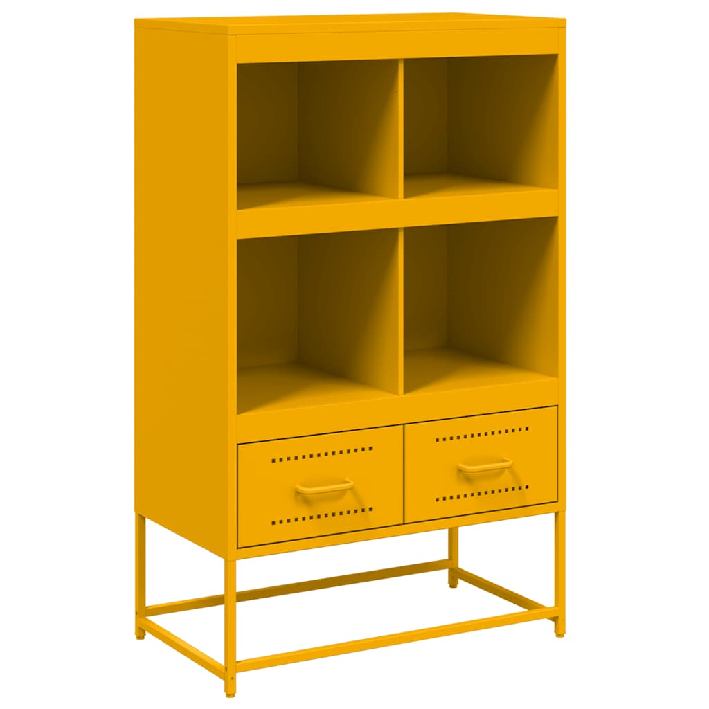 Credenza Giallo Senape 68x39x111,5 cm in Acciaio