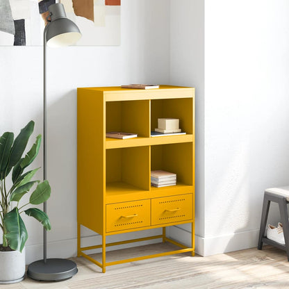 Credenza Giallo Senape 68x39x111,5 cm in Acciaio