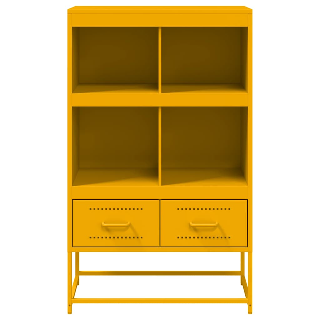 Credenza Giallo Senape 68x39x111,5 cm in Acciaio