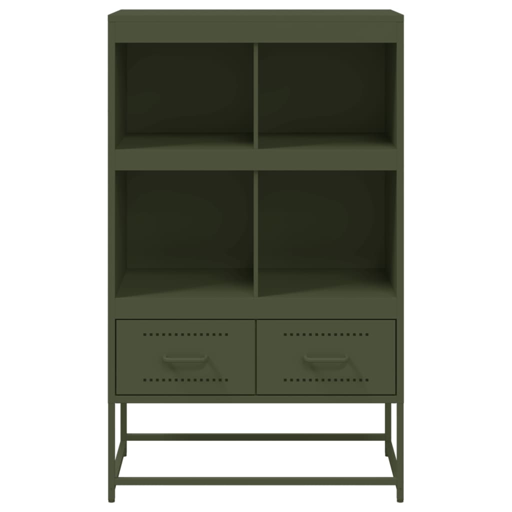 Credenza Verde Oliva 68x39x111,5 cm in Acciaio