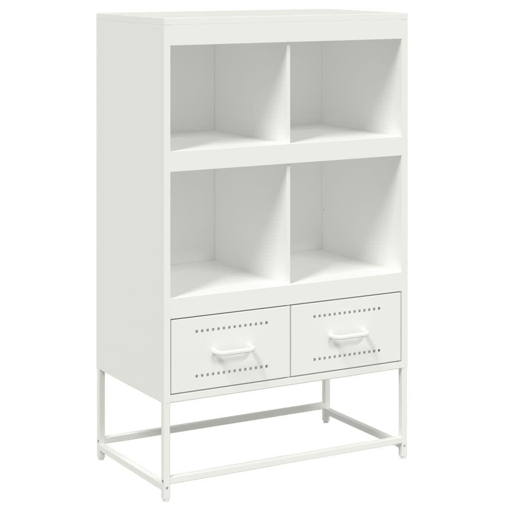 Credenza Bianca 68x39x111,5 cm Acciaio