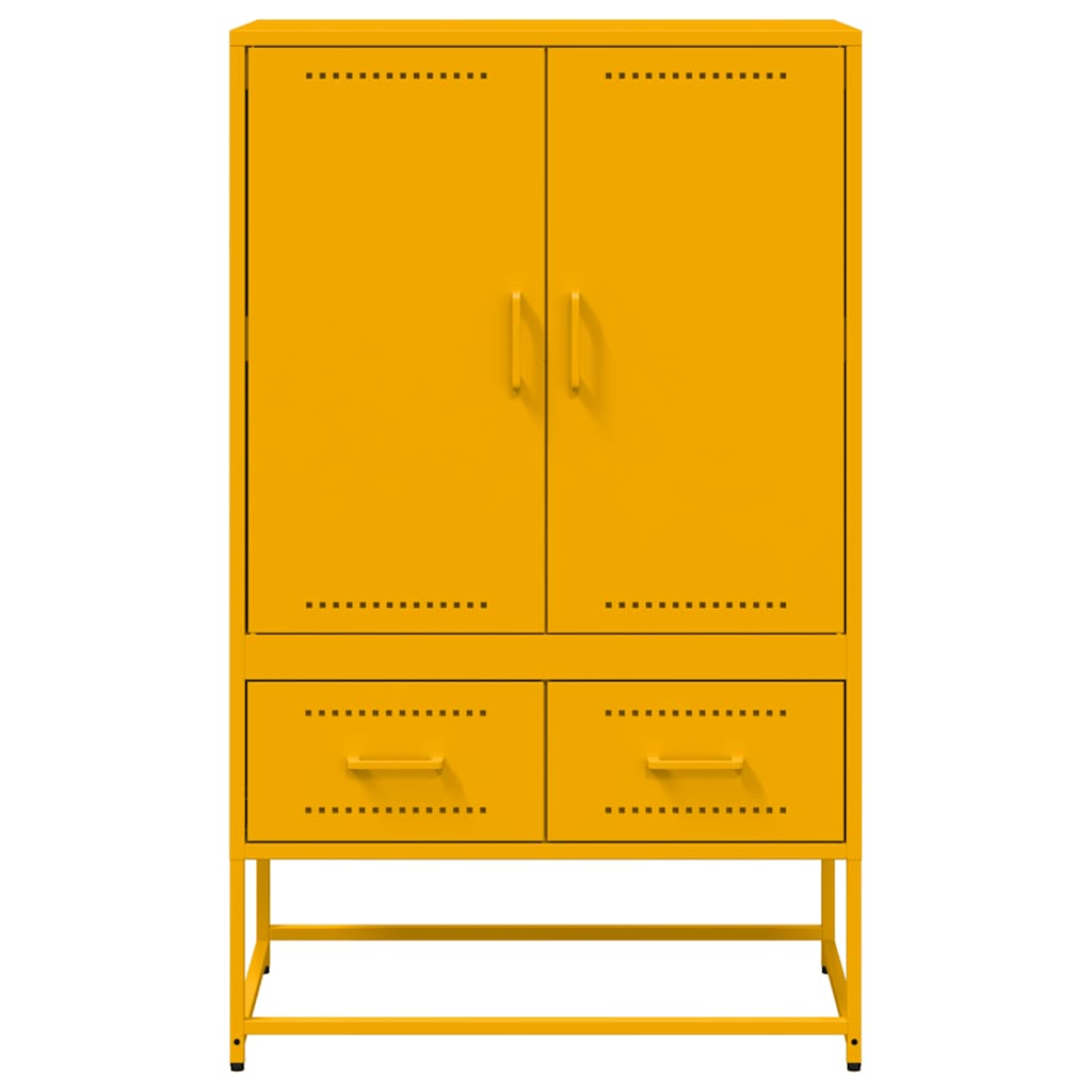 Credenza Giallo Senape 68x39x111,5 cm in Acciaio