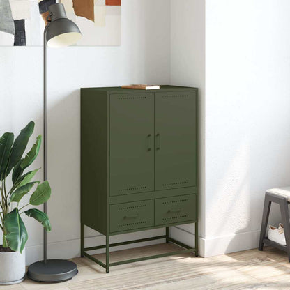 Credenza Verde Oliva 68x39x111,5 cm in Acciaio