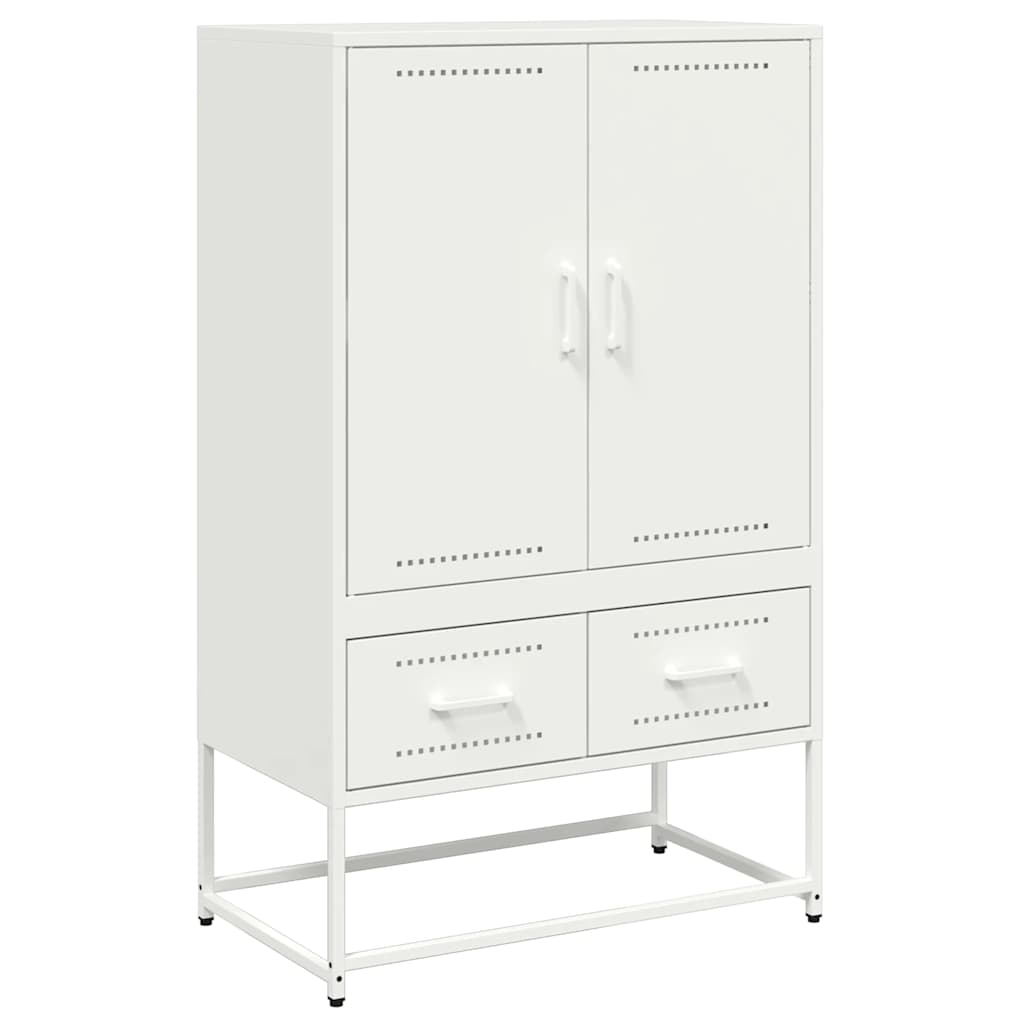 Credenza Bianca 68x39x111,5 cm Acciaio