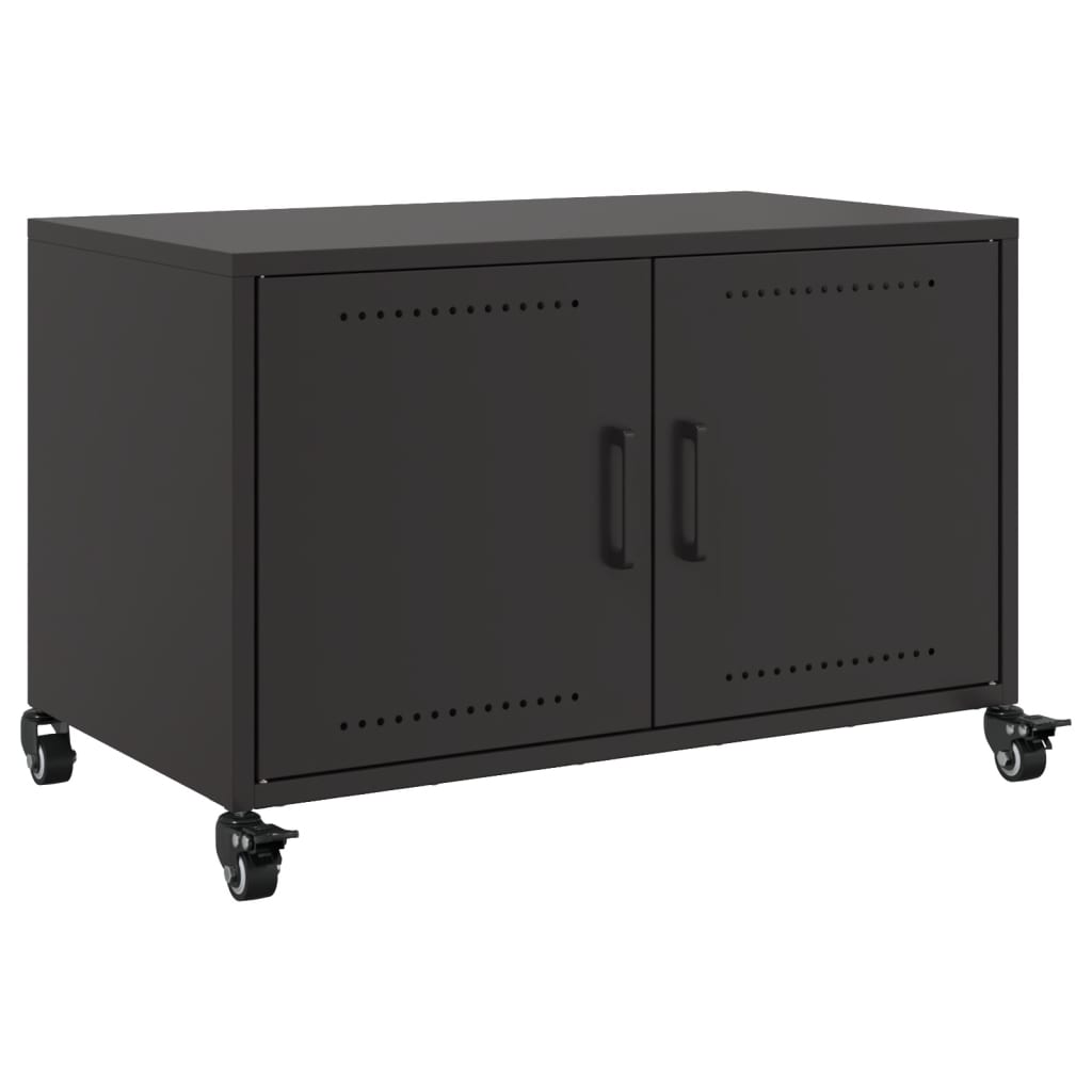 Mobile TV Nero 68x39x43,5 cm in Acciaio