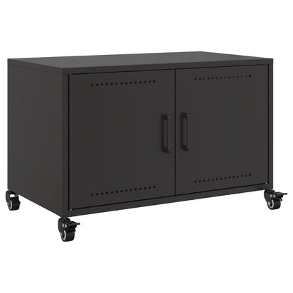 Mobile TV Nero 68x39x43,5 cm in Acciaio