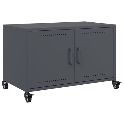 Mobile TV Antracite 68x39x43,5 cm in Acciaio Laminato a Freddo