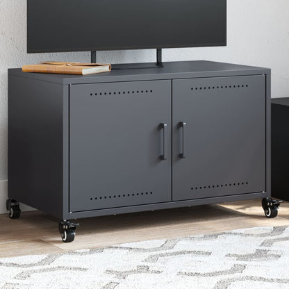 Mobile TV Antracite 68x39x43,5 cm in Acciaio Laminato a Freddo