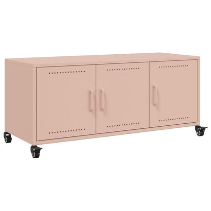 Mobile TV Rosa 100,5x39x43,5 cm in Acciaio Laminato a Freddo