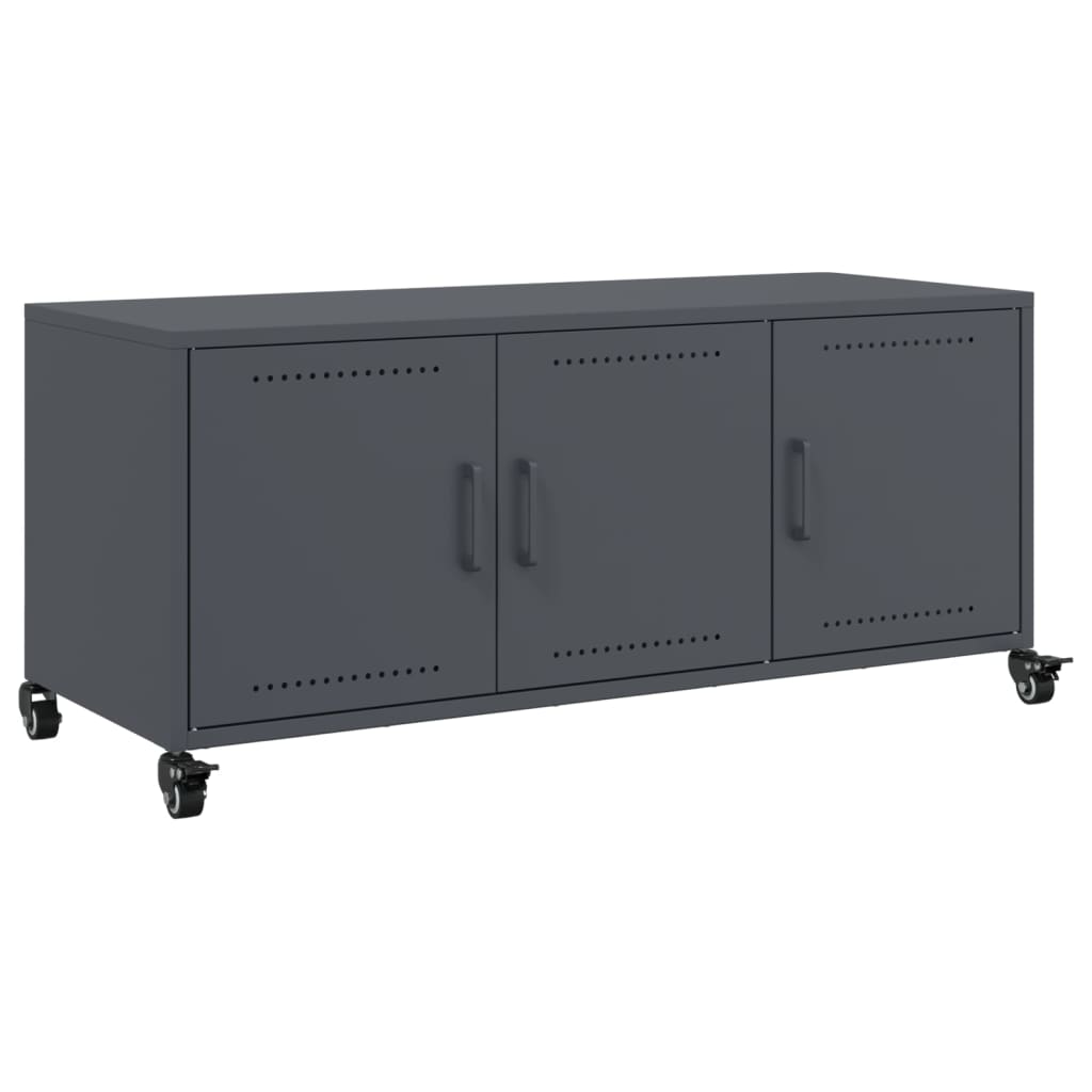 Mobile TV Antracite 100,5x39x43,5 cm Acciaio