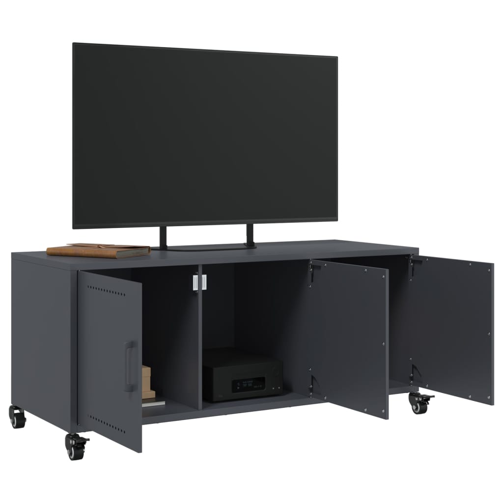 Mobile TV Antracite 100,5x39x43,5 cm Acciaio