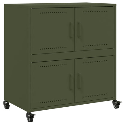 Credenza Verde Oliva 68x39x72 cm in Acciaio