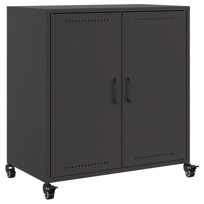 Credenza Nera 68,5x39x72 cm in Acciaio