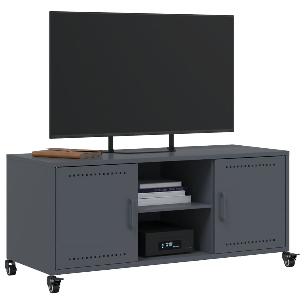 Mobile TV Antracite 100,5x39x43,5 cm Acciaio