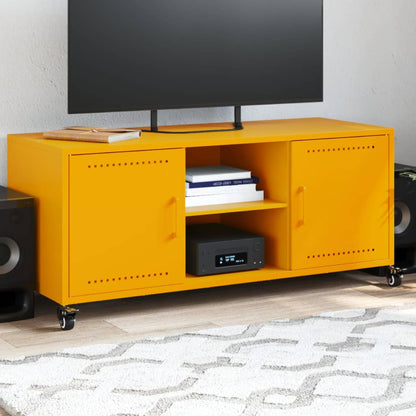 Mobile TV Giallo Senape 100,5x39x43,5 cm in Acciaio