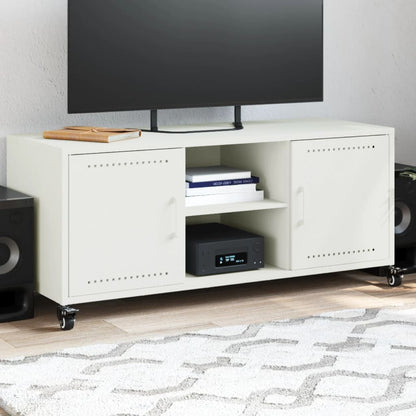 Mobile TV Bianco 100,5x39x43,5 cm in Acciaio