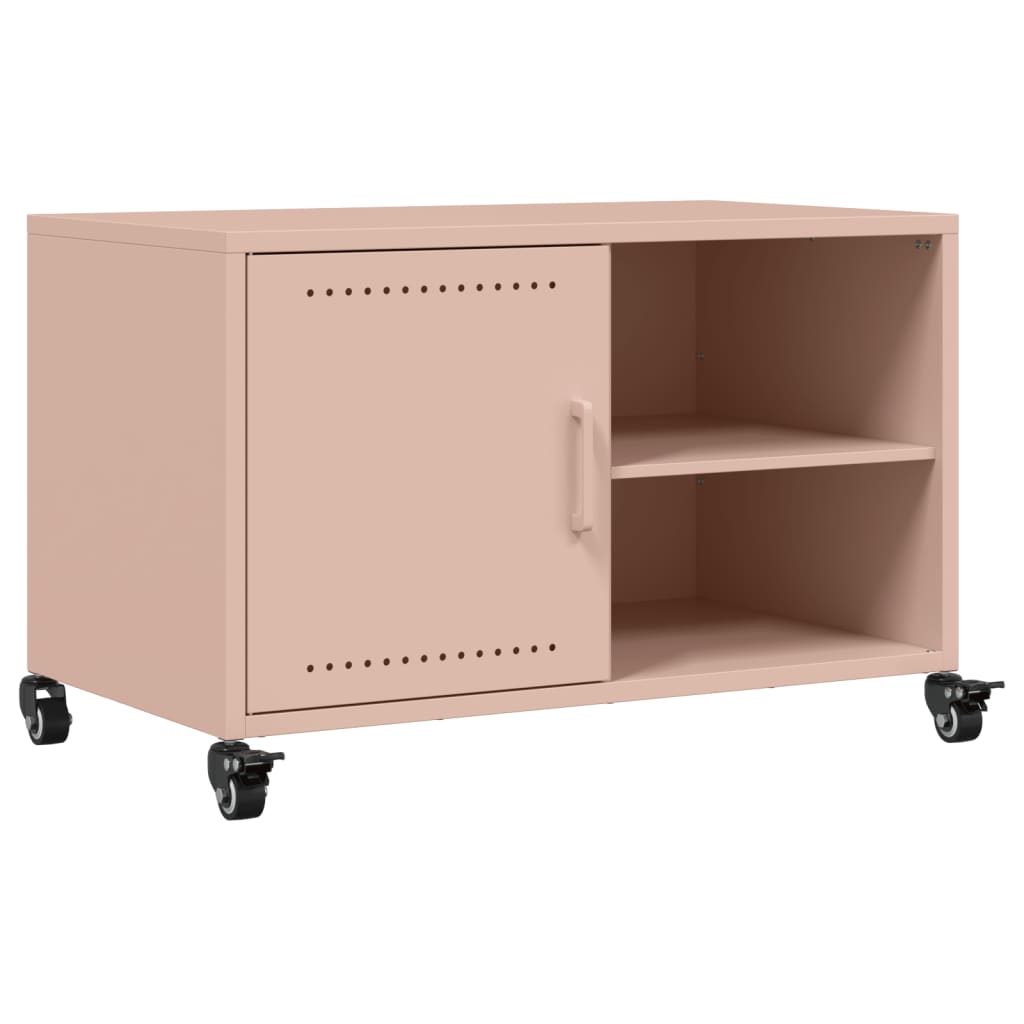 Mobile TV Rosa 68x39x43,5cm in Acciaio Laminato a Freddo