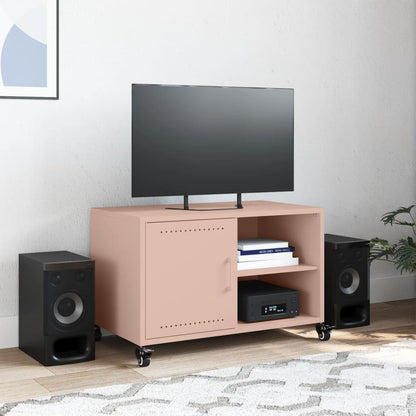 Mobile TV Rosa 68x39x43,5cm in Acciaio Laminato a Freddo