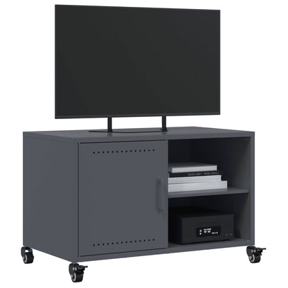 Mobile TV Antracite 68x39x43,5 cm in Acciaio Laminato a Freddo