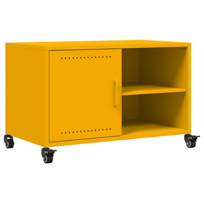 Mobile TV Giallo Senape 68x39x43,5 cm in Acciaio