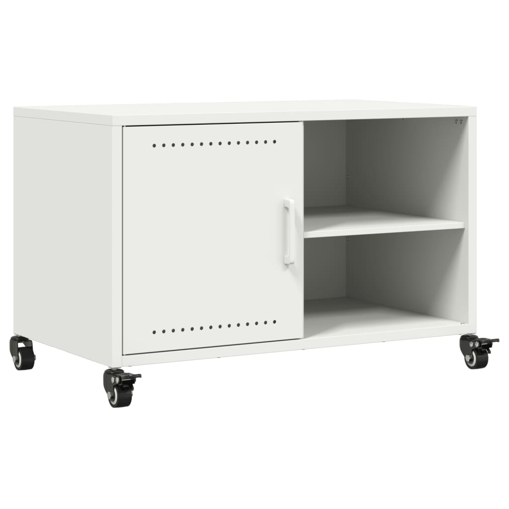 Mobile TV Bianco 68x39x43,5 cm in Acciaio