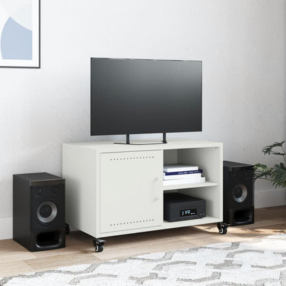 Mobile TV Bianco 68x39x43,5 cm in Acciaio