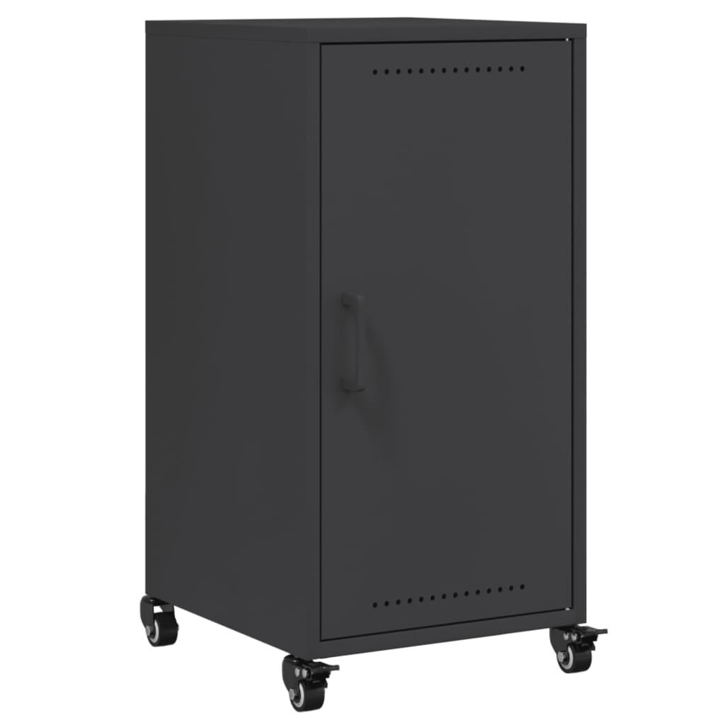 Credenza Nera 36x39x72 cm in Acciaio