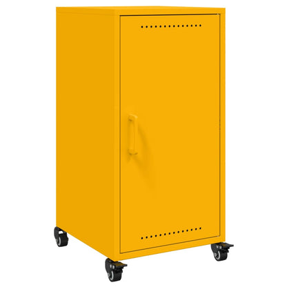 Credenza Giallo Antracite 36x39x72 cm Acciaio Laminato a Freddo