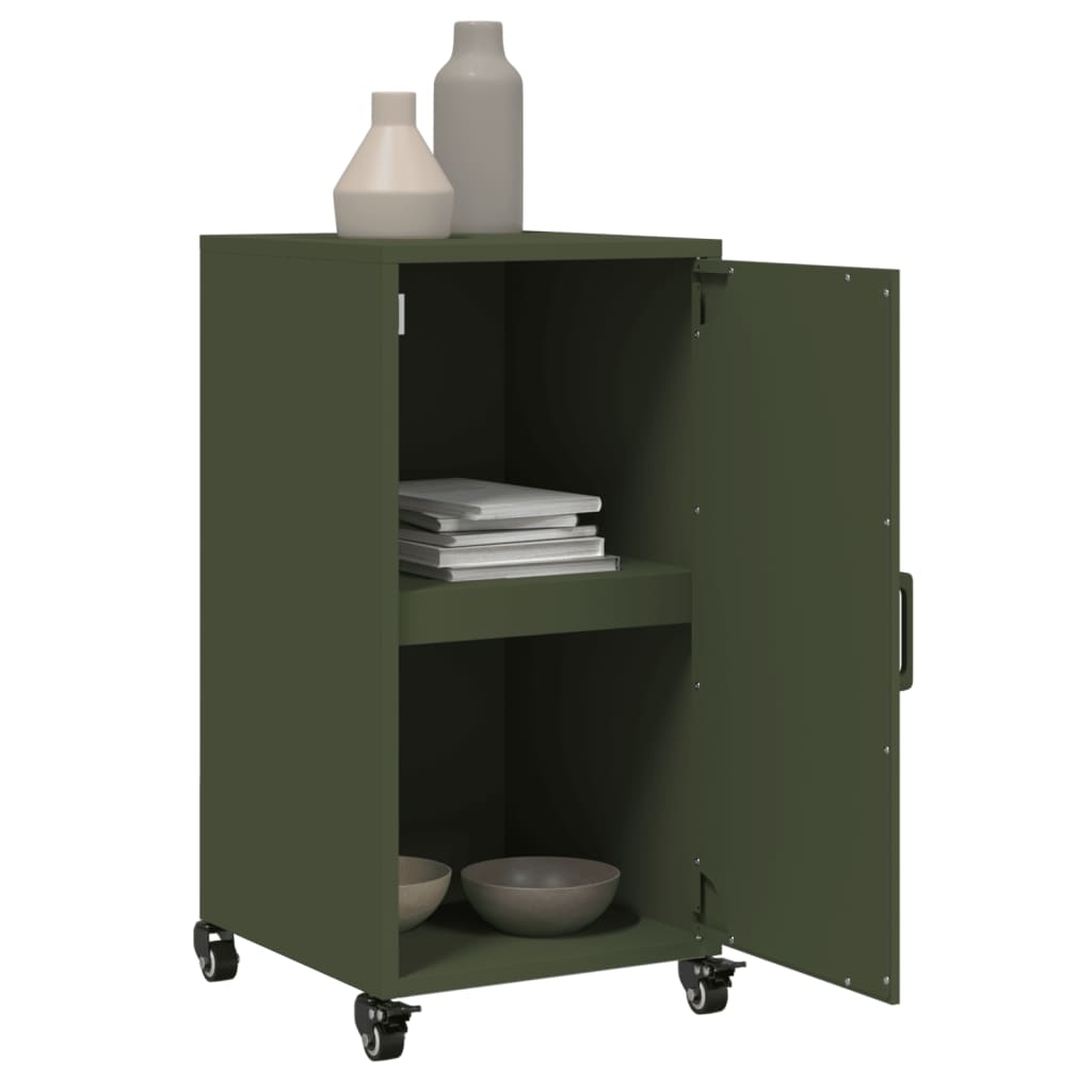 Credenza Verde Oliva 36x39x72 cm in Acciaio