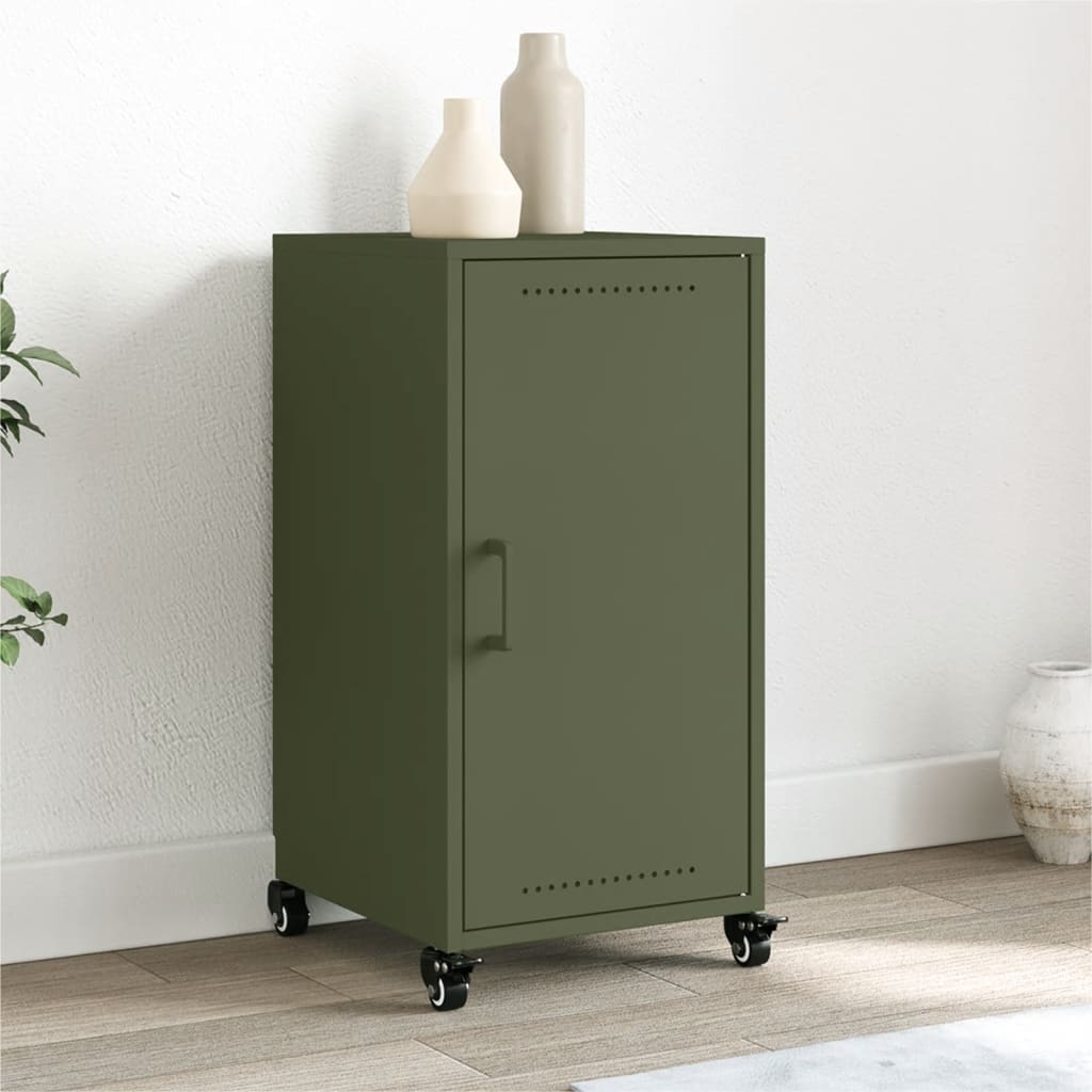 Credenza Verde Oliva 36x39x72 cm in Acciaio