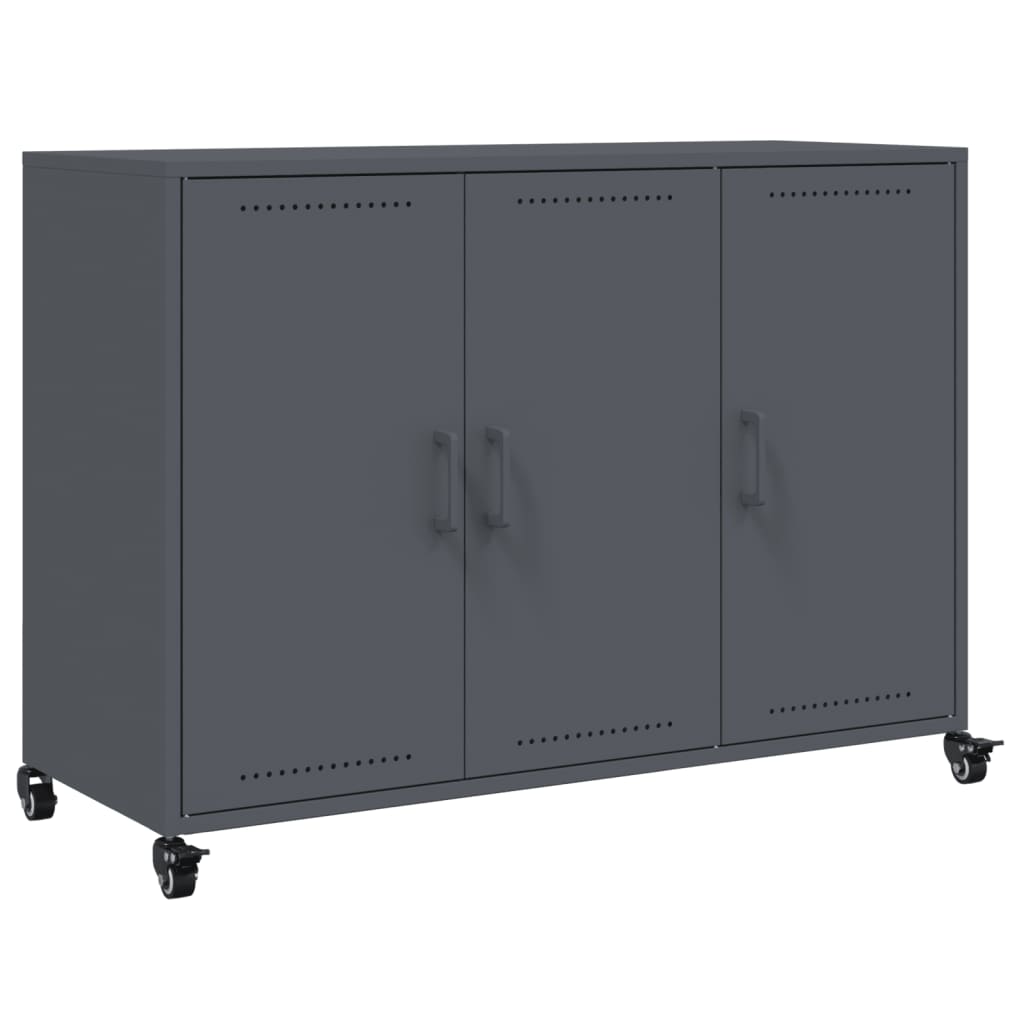 Credenza Antracite 100,5x39x72 cm in Acciaio