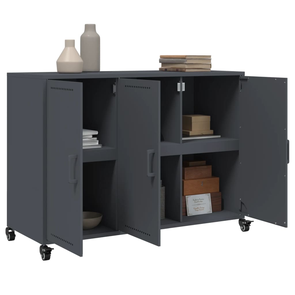 Credenza Antracite 100,5x39x72 cm in Acciaio
