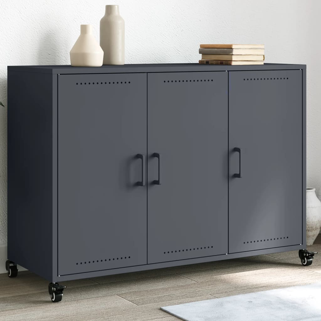 Credenza Antracite 100,5x39x72 cm in Acciaio