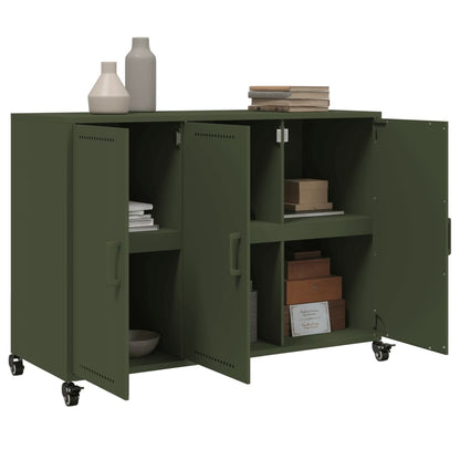 Credenza Verde Oliva 100,5x39x72 cm in Acciaio