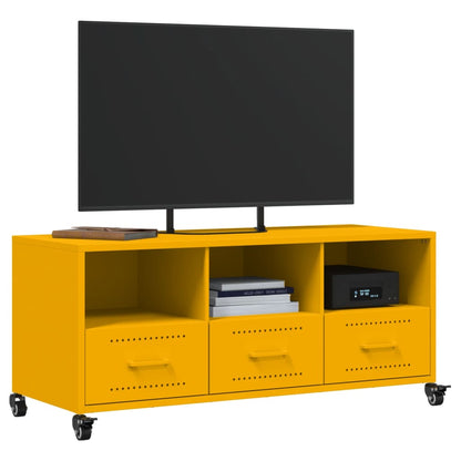 Mobile TV Giallo Senape 100,5x39x43,5 cm in Acciaio